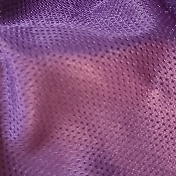 BCG lined jacket, coat, hood, purple, black and white, elastic cuffs, med - Picture 9 of 9